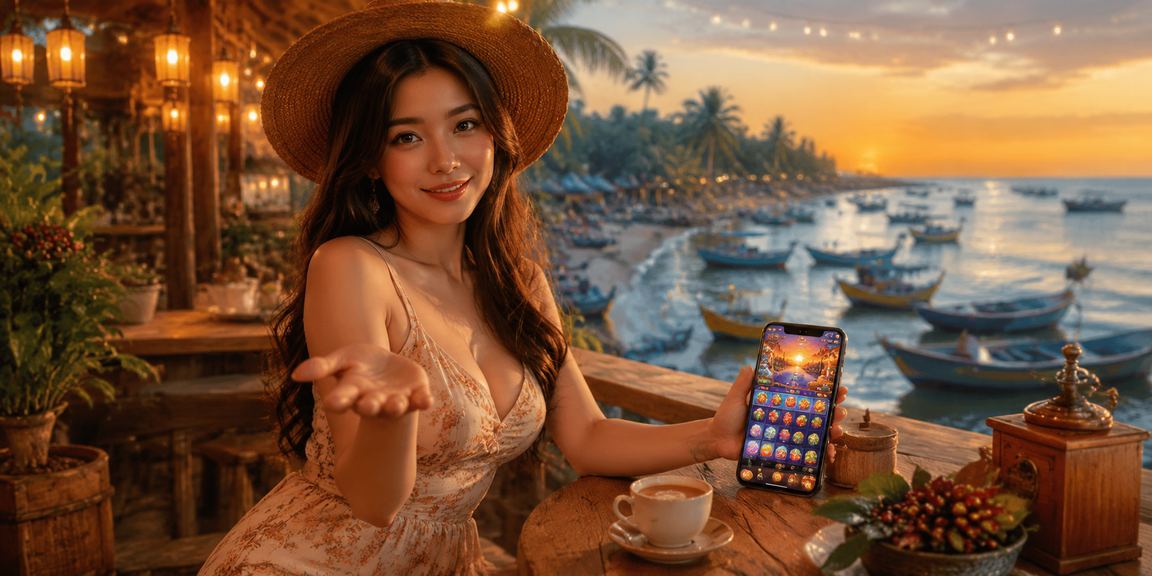 Người dùng nạp tiền qua điện thoại tại Mũi Né với giao diện ứng dụng casino