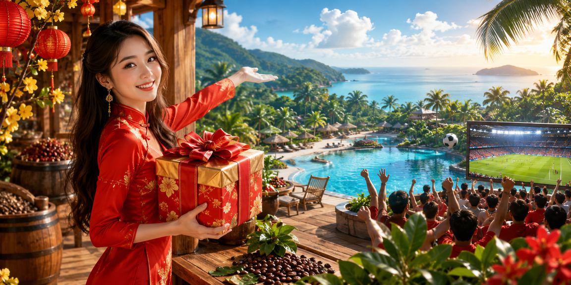 Người dùng tại Phú Quốc theo dõi kết quả giải thưởng bên tách cà phê buổi tối